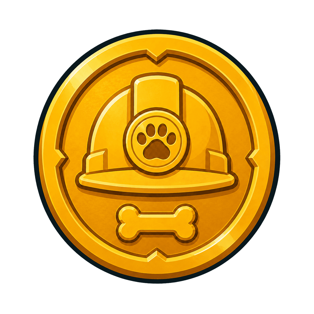 DOGGY coin, transparent